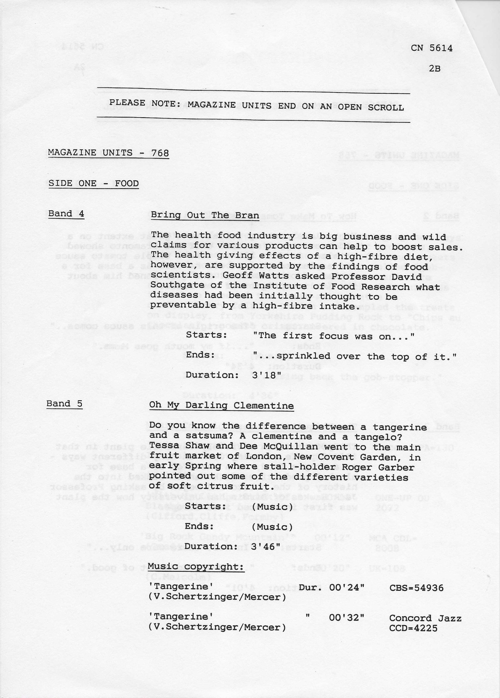 Inserts from CN 5614